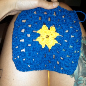 Crocheting a blanket
